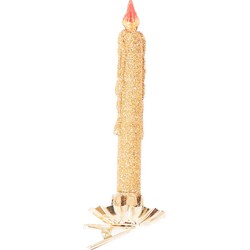 HV Burning Candle Xmas Ornament- Set of 2