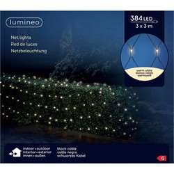 LED kerstverlichting net warm wit 384 lampjes - kerstverlichting lichtnet
