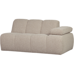WOOOD Mojo 1,5-Zits Bank Met Arm Rechts - Bouclé - Beige - 74x160x97