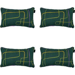 Madison -  Sierkussen Joah green - Ca. 30x50 cm - Set van 4
