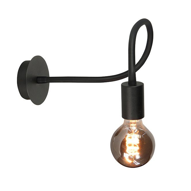 Flex Wandlamp met flexibele arm zwart max 50cm - Eigentijds Modern - 2 jaar garantie - 