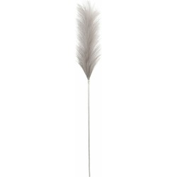 House of Seasons pluimgras losse steel/tak - zilvergrijs - 104 cm - decoratie kunst pluimen - Kunsttakken