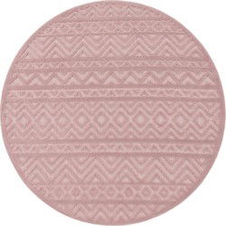 Binnen & Buitenkleed - Vloerkleed Livotta Geo - Roze - 160x220 cm