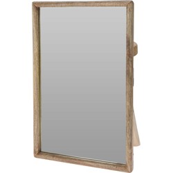 Home & Styling WWandspiegel Lodge - frame kleur hout - 40 x 60 cm - met brede lijst - rechthoek - Spiegels