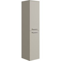 Badplaats Badkamerkast Saturnus 35 x 35 x 130 cm - Beige - Hangende Kolomkast met Twee Deuren