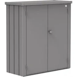 BIOHORT | Terraskast Romeo | Kwarts Grijs Metallic | Formaat M | 140 x 57 cm