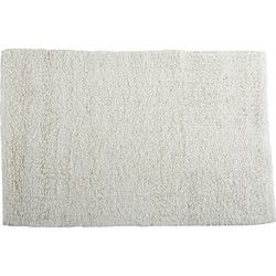 MSV Badkamerkleedje/badmat tapijt voor de vloer - ivoor wit - 40 x 60 cm - Badmatjes