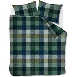 Beddinghouse Flanel Dekbedovertrek Becket Blue Green-Lits-jumeaux (240 x 200/220 cm)