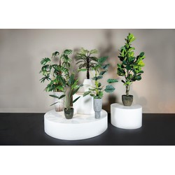 PTMD Kunstplant Ficus Lyrata - 130x90x220 cm - Plastic - Zwart