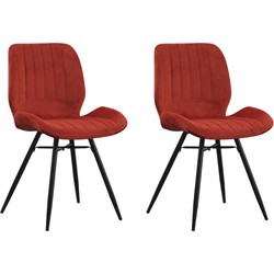 Set van 2 eetkamerstoelen Beau velvet