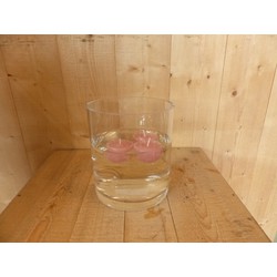 Schwimmkerzen 3 Stück Geschenkset rosa in hoher Vase I Garden Mix - Warentuin Mix