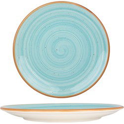 Bonna Dessertbord - Aqua - Porselein - 23 cm - set van 6