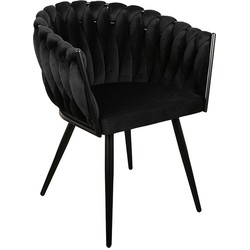 Pole to Pole – Wave chair – Velvet – Black