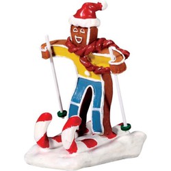 Candy cane skier