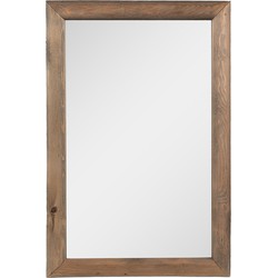 Clayre & Eef Spiegel  38x58 cm Bruin Hout Glas Rechthoek Wandspiegel