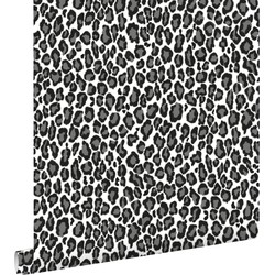 ESTAhome behang panters zwart en wit - 53 cm x 10,05 m - 136810