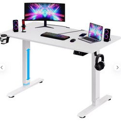 Bureau In hoogte verstelbaar - Wit  110x60x73-118cm
