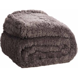 Teddy Fleece Deken - Ultrazacht - 130x170 - antraciet grijs