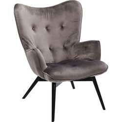 Kare Fauteuil Vicky Velvet Grey