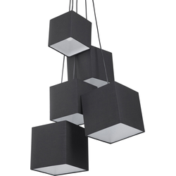 Beliani MESTA - Hanglamp-Zwart-Polyester