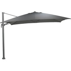 Hawaii Big Pole parasol - 350x350 cm - arctic grey - donker grijs