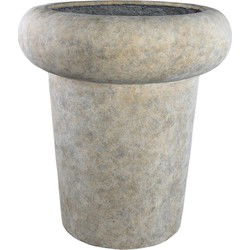 PTMD Bloempot Megga - 80x80x90 cm - Cement - Bruin