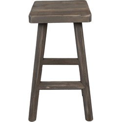Clayre & Eef Plantentafel  30x30x58 cm Bruin Hout Kruk