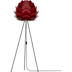 Aluvia Medium vloerlamp ruby red - met tripod zwart - Ø 59 cm
