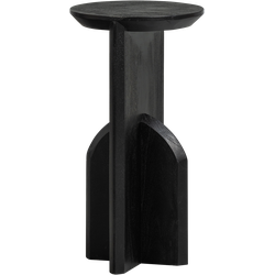 WOOOD smalle bijzettafel Kioni - Acacia Hout - Zwart - 58x30x30 cm
