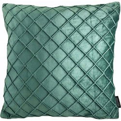 Sierkussen Velvet Cross Groen | 45 x 45 cm | Velvet/Polyester