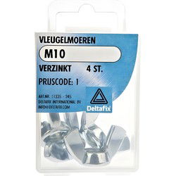 Vleugelmoer m10 verz 4st