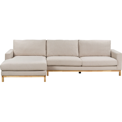 Beliani SIGGARD - Hoekbank-Beige-Polyester
