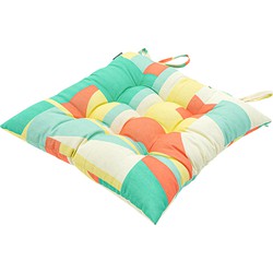 Madison - Zitkussen 46x46 - Multicolor - Patch Pastel