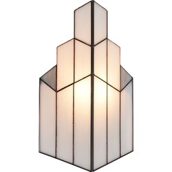 LumiLamp Wandlamp Tiffany  36x4x21 cm  Wit Glas Muurlamp