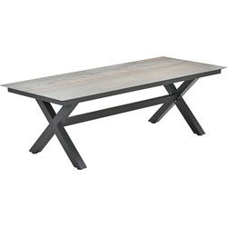 Marbella tafel - 240x100 cm - carbon black - Centostone rome bronze