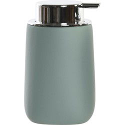 Zeeppompje/dispenser kunststeen/rvs in kleur mosgroen 14 cm - Zeeppompjes