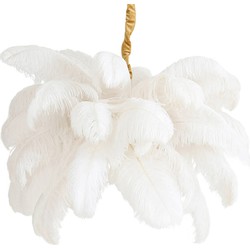 Light & Living - hanglamp - Feather - wit - metaal - design lamp - E14 - 2945626