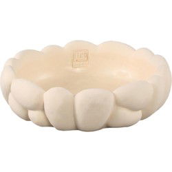 PTMD Schaal Mikay - 30x30x8 cm - Cement - Wit