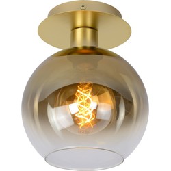 Warme retro mat goud/messing plafondlamp E27