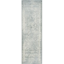 Safavieh Distressed Vintage Indoor Woven Area Rug, Adirondack Collection, ADR109, in Slate & Ivory, 76 X 244 cm