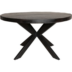 Starfurn Eettafel Denver Black | 130 cm | Rond