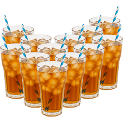 OTIX Kunststof Drinkglazen - 12 Stuks - Longdrinkglazen - Waterglazen - Strand - Camping Servies - 370ML - Glazen - OCEANI