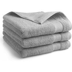 Katoenen handdoek - 3 stuks - 50x100 - licht grijs