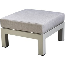 Midori ottoman aluminium salix/flax beige AW