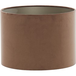 Light&living Kap cilinder 40-40-30 cm VELOURS chocolade bruin