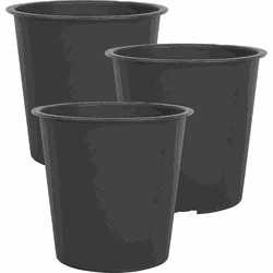 Beliani BALZO - Plantenbak voor buiten-Zwart-Synthetisch materiaal