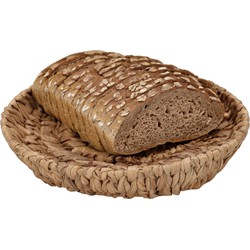 H&S Collection Broodmand - gevlochten riet - naturel - 35 x 35 x 6 cm - broodmand