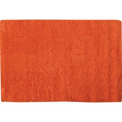 MSV Badkamerkleedje/badmat tapijt voor de vloer - oranje - 40 x 60 cm - Badmatjes