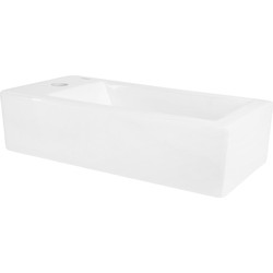 Wastafel inbouw 51x25x13 cm wit keramiek ML design