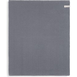 Knit Factory Gebreide Badmat - Douchemat Morres - Med Grey - 60x50 cm - Katoen